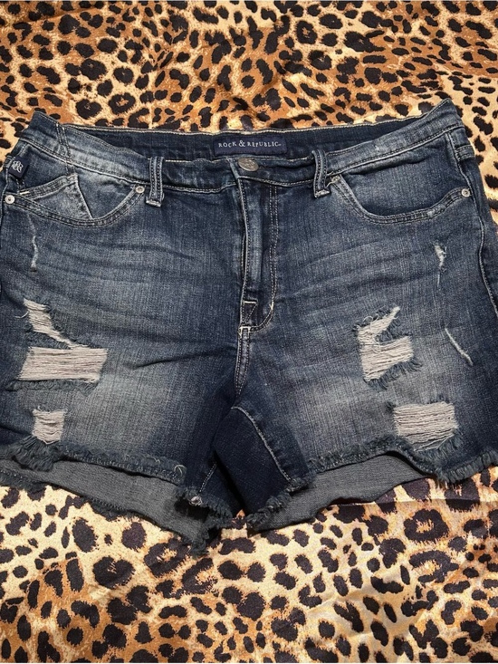 Rock & Republic Hula Distressed Cutoff Denim Shorts